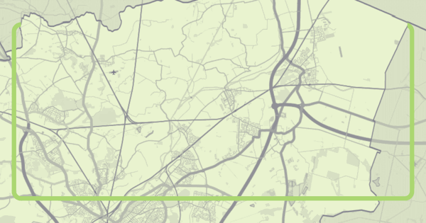 Light Green map of the East of Doncaster City