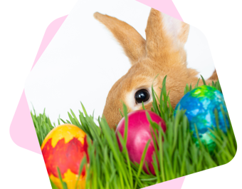 Easter bunny and Easter eggs