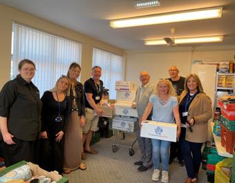 St Leger staff at local foodbank