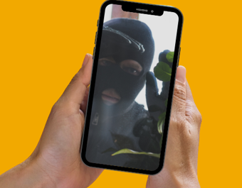 Intruder caught on iphone