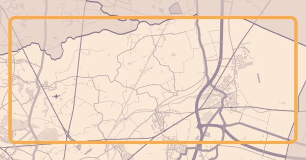 Light Orange map of the north of Doncaster